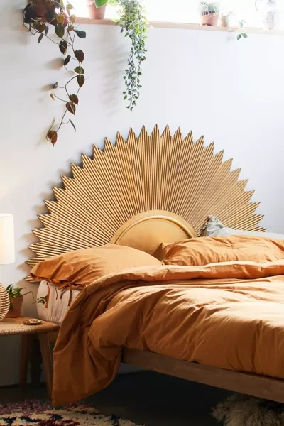 Urban Outfitters Deco Sun Headboard In Gold At