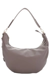 Mali + Lili Megan Recycled Vegan Leather Hobo Sling Bag In Mushroom