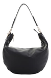 Mali + Lili Megan Recycled Vegan Leather Hobo Sling Bag In Black