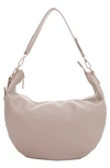 Mali + Lili Megan Recycled Vegan Leather Hobo Sling Bag In Light Taupe