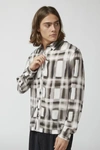NATIVE YOUTH BOX PRINT LONG SLEEVE SHIRT IN BLACK/WHITE, MEN'S AT URBAN OUTFITTERS