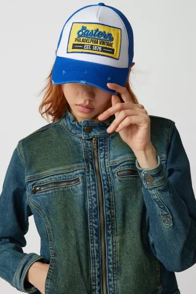 Urban Outfitters Eastern Philly Vintage Trucker Hat In Blue, Women's At