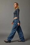 Bdg Bella Baggy Carpenter Jean In Rinsed Denim, Women's At Urban Outfitters