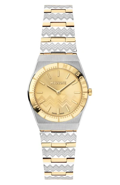 Missoni Women's Milano Two-tone Stainless Steel Bracelet Watch 29mm In Two Tone