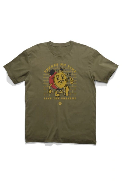 Stance Presence Cotton Graphic T-shirt In Army