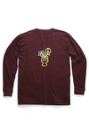 STANCE SCRIBBLES LONG SLEEVE COTTON GRAPHIC T-SHIRT