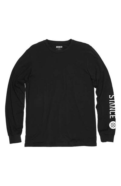 Stance Icon Long Sleeve Graphic T-shirt In Black