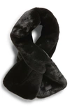 Ugg Faux Fur Pull Through Scarf In Black