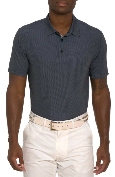 Robert Graham Hyde Short Sleeve Performance Polo Shirt In Black