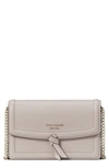 Kate Spade Knott Pebbled Leather Flap Crossbody Bag In Warm Taupe