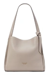 Kate Spade Knott Pebbled Leather Large Shoulder Bag In Warm Taupe.