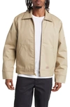 Dickies Versatile Jacket With Adjustable Cuffs And Side Pockets In Brown