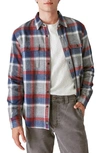 Lucky Brand Plaid Flannel Button-up Shirt In Grey,red,blue