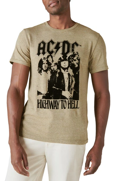 Lucky Brand Ac/dc Highway Graphic T-shirt In Dark Olive
