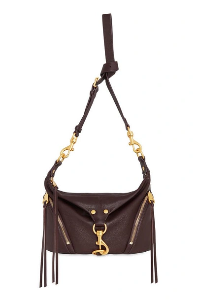 Rebecca Minkoff Small Julian Leather Crossbody In Cigaro