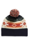 Faherty X Doug Good Feather Star Nation Wool Blend Pompom Beanie In Black