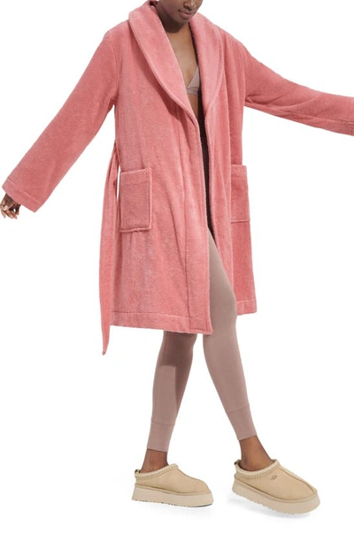 Ugg Lenore Terry Cloth Robe In Horizon Pink