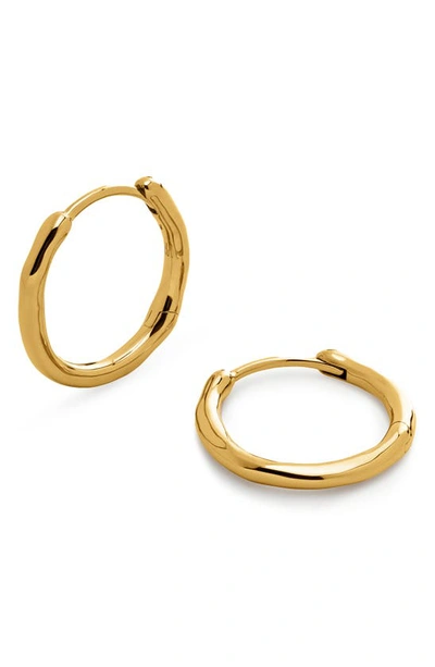 Monica Vinader Gold Siren Muse Small Hoop Earrings In 18ct Gold Vermeil
