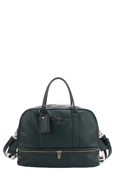 Mali + Lili Riley Vegan Leather Weekend Travel Bag In Olive