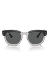 Ray Ban Mega Hawkeye 53mm Square Sunglasses In Dark Grey