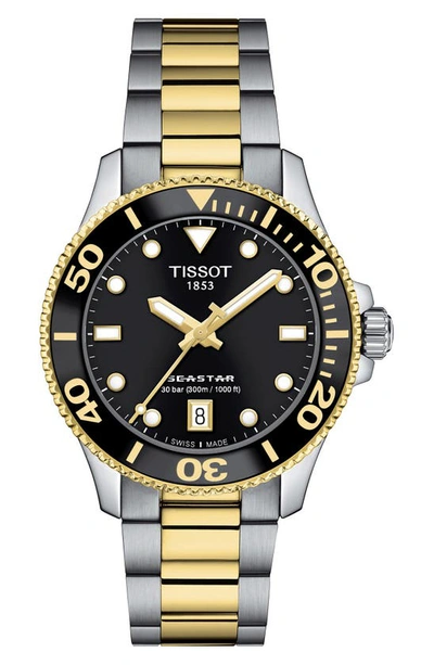 Tissot Seastar 1000 Bracelet Watch, 36mm In Black
