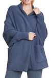 Barefoot Dreams Cozychic™ Blanket Wrap In Smokey Blue