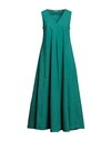 Caliban Woman Maxi Dress Green Size 10 Cotton, Elastane In Green