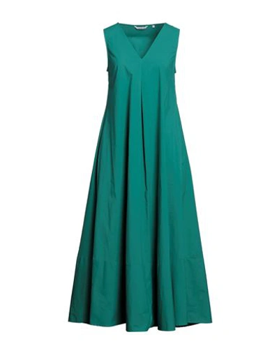 Caliban Woman Maxi Dress Green Size 10 Cotton, Elastane