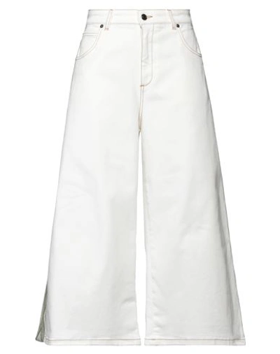 Etro Woman Jeans White Size 28 Cotton, Elastane