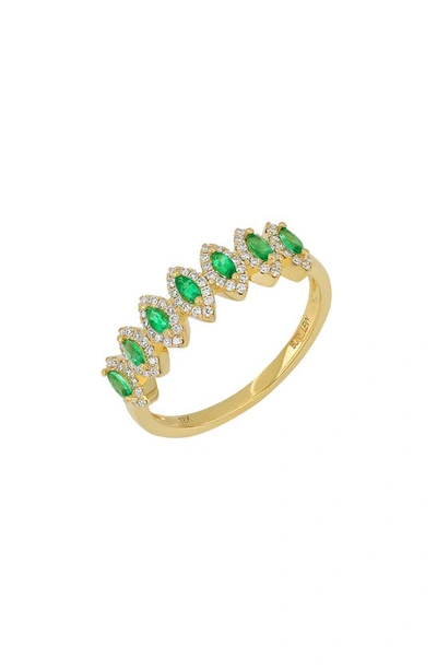 Bony Levy El Mar Emerald & Diamond Ring In 18k Yellow Gold