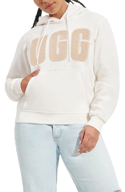 Ugg Women's Rey Fuzzy Logo Cotton-blend Hoodie In Nimbus Sand