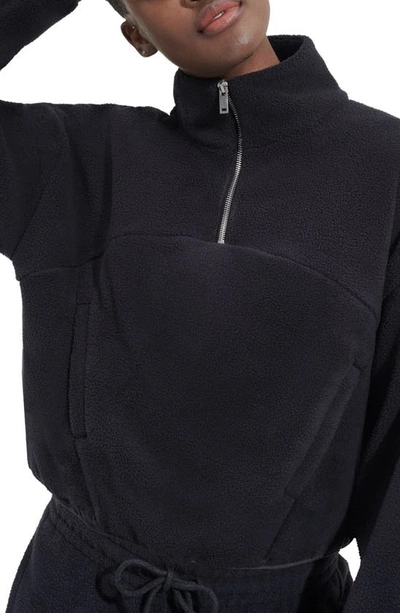 Ugg Cassady Micro Fleece Half Zip Top In Ink