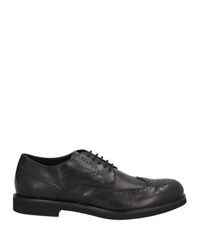 Tod's Man Lace-up Shoes Black Size 10 Soft Leather