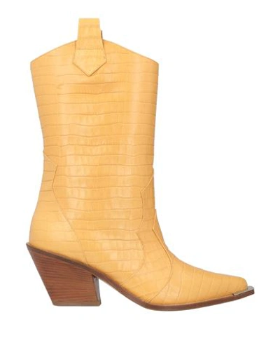 Aldo Castagna Woman Ankle Boots Sand Size 8 Soft Leather In Beige