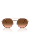 Ray Ban 53mm Gradient Irregular Sunglasses In Copper