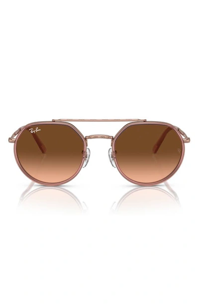 Ray Ban 53mm Gradient Irregular Sunglasses In Copper