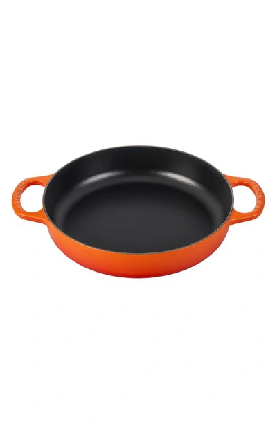Le Creuset Signature Enamel Cast Iron Everyday Pan In Flame