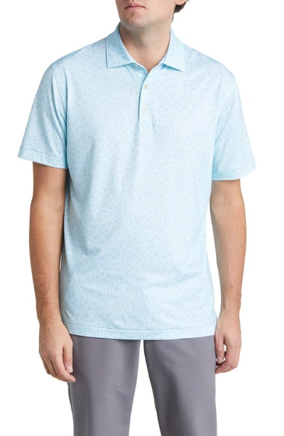 Peter Millar Worth A Shot Performance Jersey Polo In Celeste