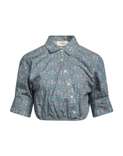 Vicolo Woman Shirt Pastel Blue Size M Polyester