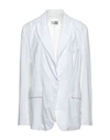 Mm6 Maison Margiela Woman Suit Jacket White Size 6 Cotton In White
