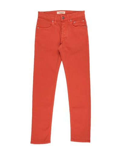 Siviglia Man Pants Rust Size 28 Cotton, Elastane In Red