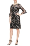 Alex Evenings Floral Embroidered Sheath Dress In Multi