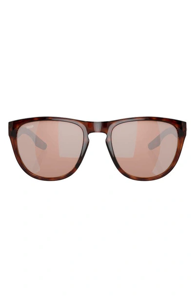 Costa Del Mar Irie 55mm Mirrored Pilot Sunglasses In Copper