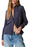 Lucky Brand Cotton Corduroy Button-up Shirt In Blue