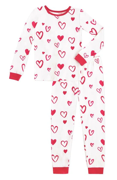 Bedhead Pajamas Kids' Fitted Two-piece Pajamas In Love Is In The Air