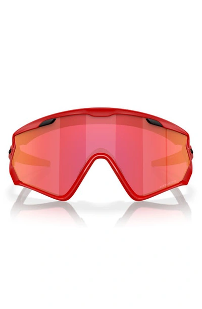 Oakley Wind Jacket 2.0 Shield Sunglasses In Red