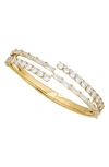 Nadri Cubic Zirconia Hinge Bracelet In Gold