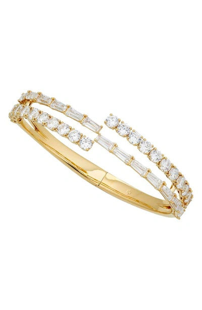 Nadri Cubic Zirconia Hinge Bracelet In Gold