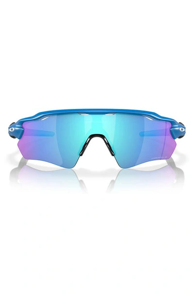 Oakley Radar® Ev Path® Prizm™ Polarized Wrap Shield Sunglasses In Matte Sapphire