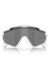 Oakley Womens White Oo9418 Wind Jacket Shield-frame O Matter™ Sunglasses In White